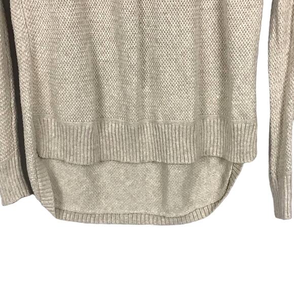 Madewell Chronicle Texture Pullover Sweater Heather Sand Tan Beige sz XS - Picture 4 of 10